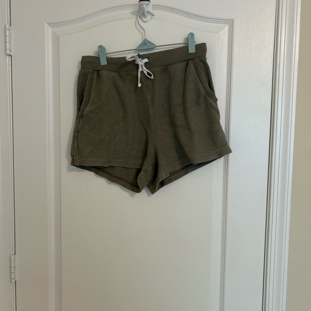Aerie Olive Athletic Shorts with Drawstring